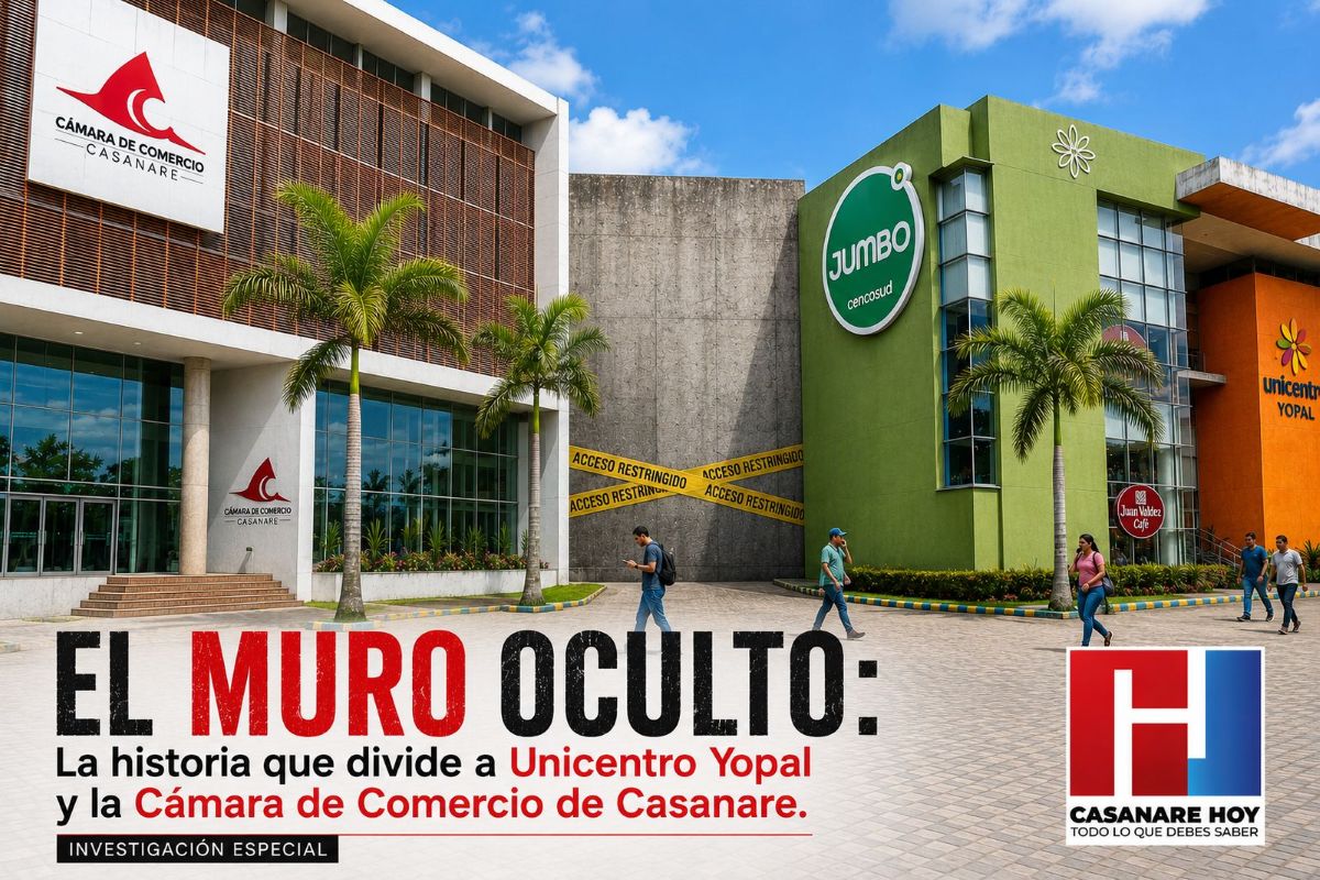Fachadas de Unicentro Yopal y la Cámara de Comercio de Casanare, protagonistas de un conflicto urbanístico resuelto mediante órdenes de demolición y reconstrucción.