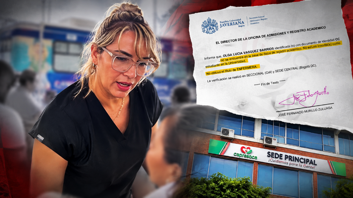 Olga Lucía Vásquez y contrato estatal que la identifica como enfermera especializada